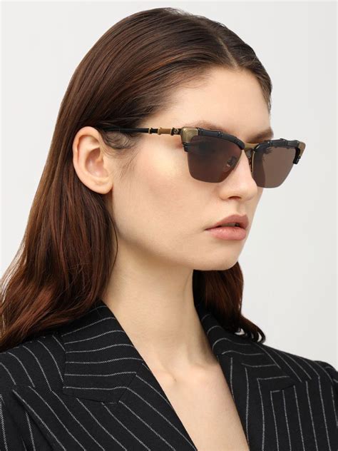 gucci bamboo cat eye sunglasses black 163674|gucci bamboo aviator sunglasses.